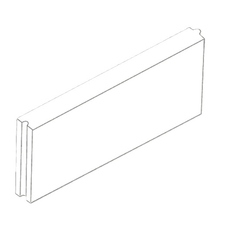 Obrubník záhonový kulatý se zámkem Ferobet, 50 x 5 x 25 cm, písková