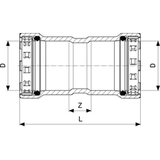 Objímka Viega Megapress G s SC-Contur 4615 1/2˝
