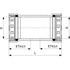 Posuvná objímka Viega Megapress G s SC-Contur 4615.5 5/4˝