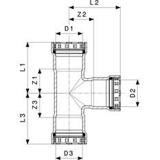 T-kus Viega Megapress G s SC-Contur 4618 2 x 5/4˝ x 2