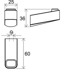 Háček Ravak 10° TD 110.00CR chrom