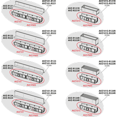 Venkovní žlab Alcadrain (Alcaplast) štěrbinový s asymetrickým nástavcem 100 mm, nerez AVZ101-R321