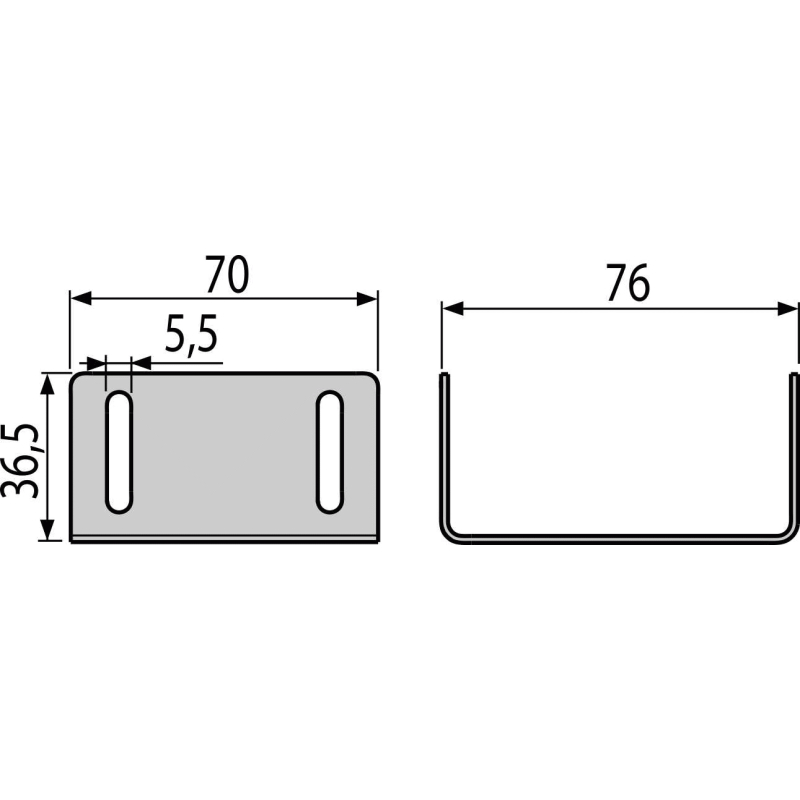 Propojka drenážního žlab Alcadrain (Alcaplast) u 100 mm, nerez ADZ-P006