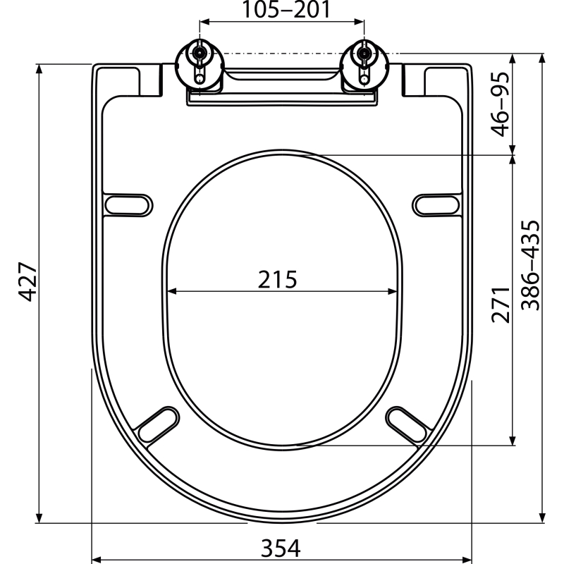 WC sedátko Alcadrain (Alcaplast) Softclose, Duroplast A674S