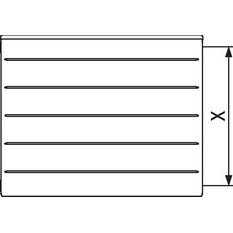 Radiátor Kermi Line Kompakt PLK 11 400 x 2000 mm, 1241 W, bílý
