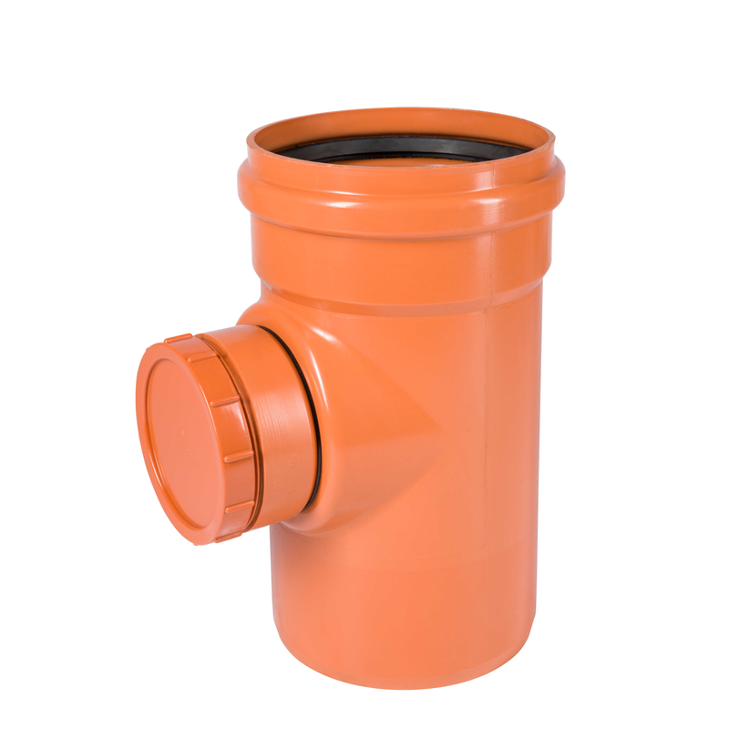 Čistič kanalizační PVC Osma KGRE, DN 250, kruhový uzávěr, oranžová