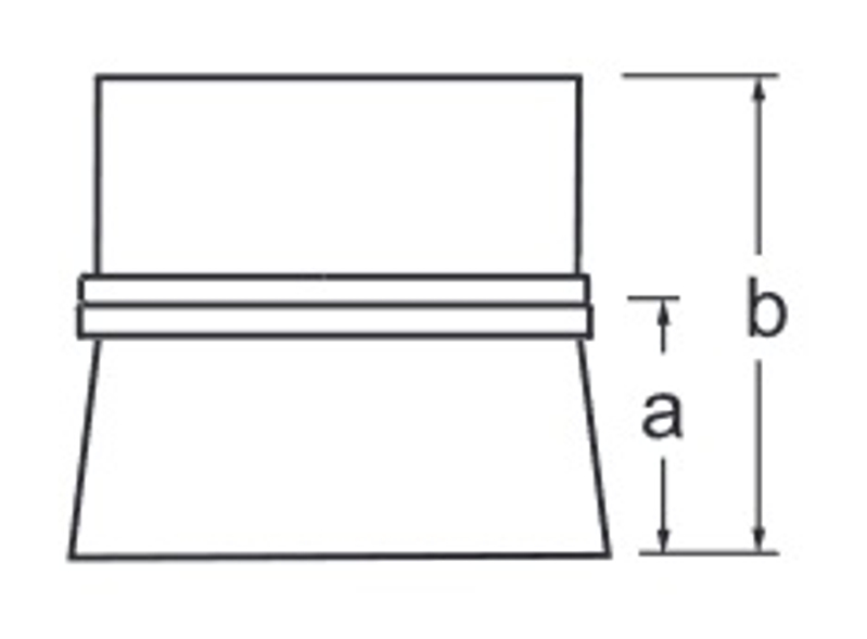 Přechodka na LIB Almeva LAB DN 60/100, černá