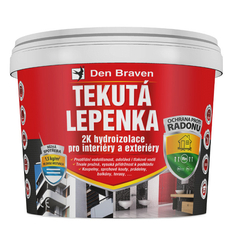 Tekutá lepenka 2K hydroizolace Den Braven kbelík 21 kg, šedá