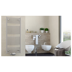 Těleso koupelnové trubkové Koralux Linear Classic KLCM 1220/500, výkon 507 W, středové připojení, barva bílá
