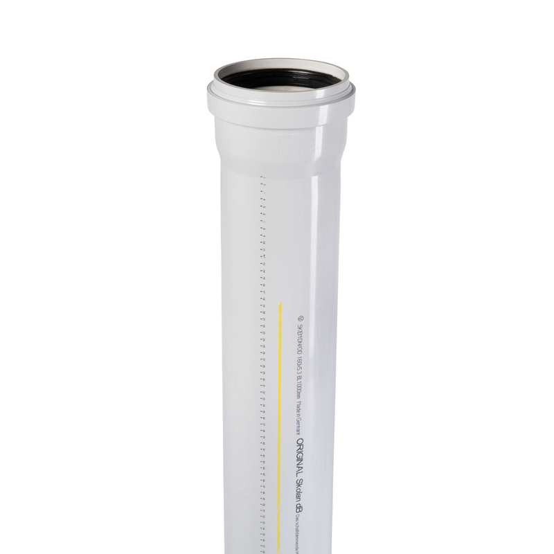 Trubka odpadní hrdlová odhlučněná Osma Skolan Safe SKEM DN 160 x 5,3 x 3000 mm, světle šedá