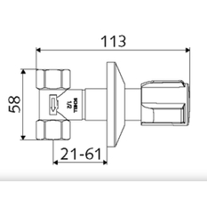Podomítkový ventil s funkcí uzávěru a regulace Schell Comfort, 1/2˝, chrom
