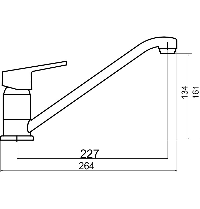 Dřezová baterie Titania IRIS New chrom 94491,0