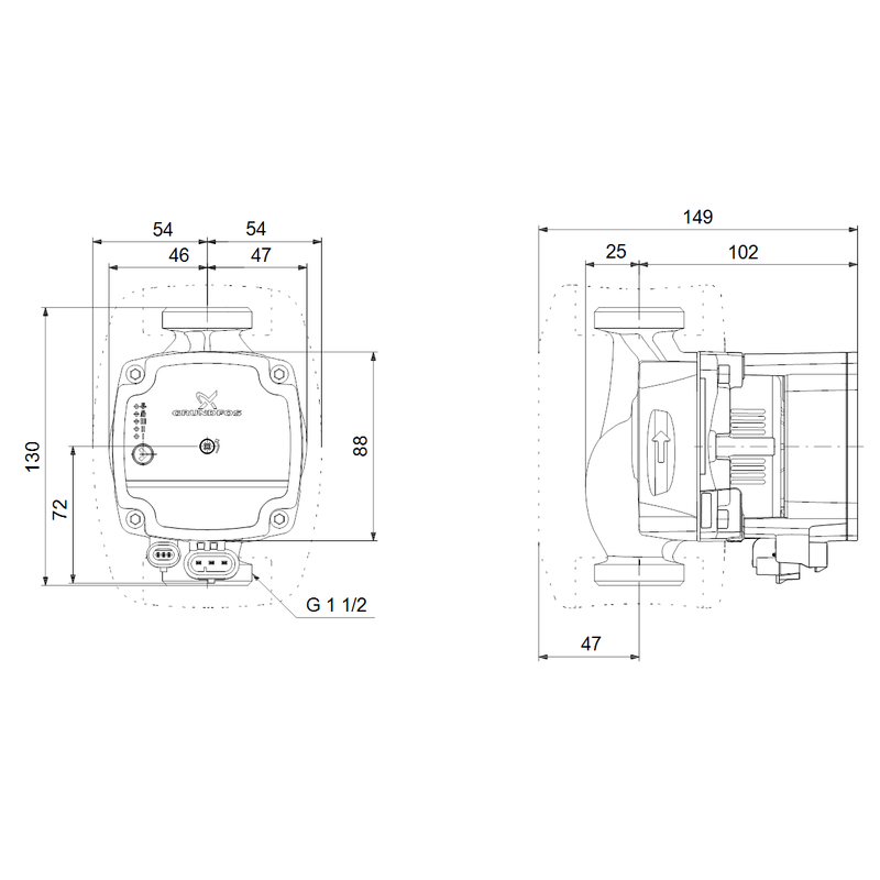 Čerpadlo oběhové Grundfos ALPHA1 L 25-40 130 1x230V 50Hz 6H