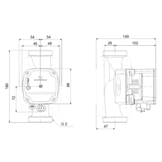Čerpadlo oběhové Grundfos ALPHA1 L 32-40 180 1x230V 50Hz 6H