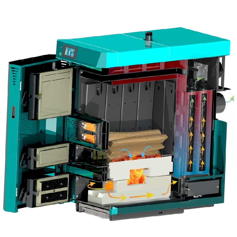 Kotel ocelový teplovodní na dřevo Centrometal BioTec-L 34 kW