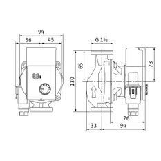 Mokroběžné čerpadlo s vysokou účinností Wilo Yonos PICO1.0 25/1-4-130, G 6/4˝, 15W, 20W
