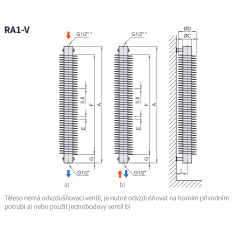 Radiátor žebrový Isan Spiral RA1 76 x 156 x 1000 mm, 491 W, vertikální, bílá