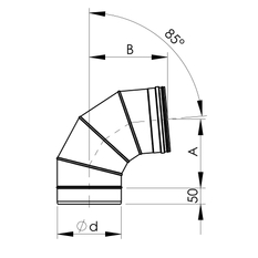 Koleno Almeva 85° EW / 80