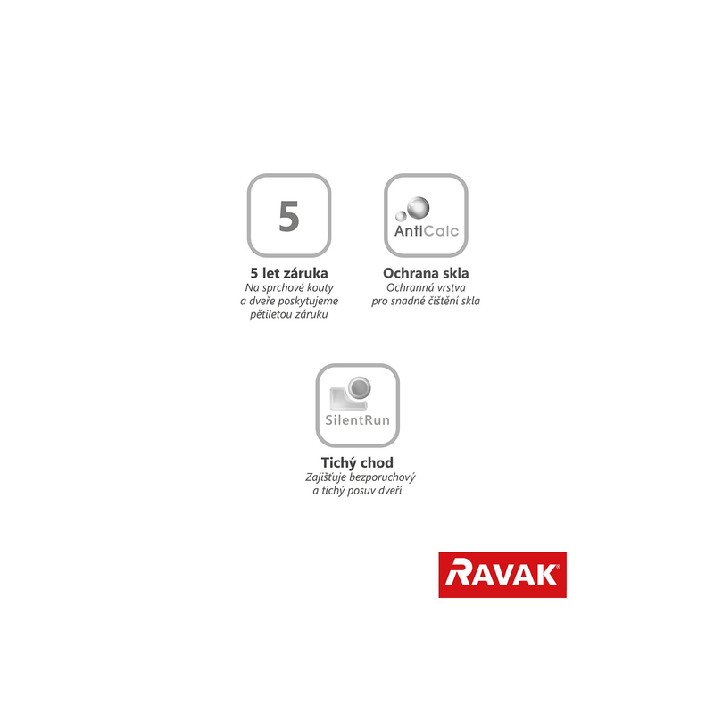 Sprchové dveře Ravak BLDZ2 80, lesk+transparent