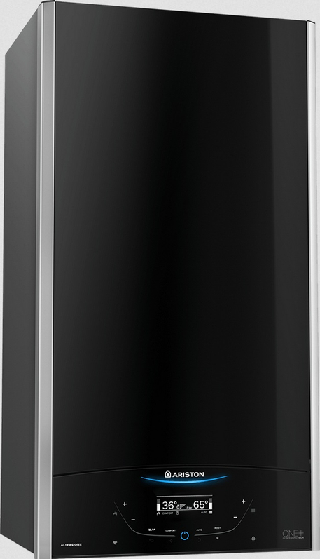 Kotel plynový kondenzační závěsný Ariston Alteas One+ Net 30, topení 27,5 kW a průtokový ohřev TV 28,7 kW, (Wi-Fi a Sensys HD), SVT 22163