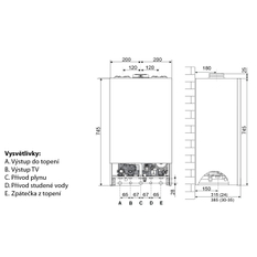 Kotel plynový kondenzační závěsný Ariston Alteas One+ Net 30, topení 27,5 kW a průtokový ohřev TV 28,7 kW, (Wi-Fi a Sensys HD), SVT 22163