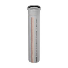 Trubka odpadní hrdlová Osma HTEM 50 x 1,8 x 3000 mm šedá