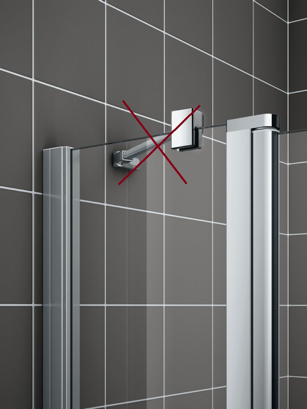 Dveře kyvné 1-křídlé s pevným polem Kermi Cada XS CK1GR pravé stříbrné vysoký lesk, čiré ESG sklo s úpravou CADAclean 100 x 200 cm