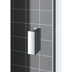 Dveře kyvné Kermi Raya RAPTF stříbrné vysoký lesk, čiré ESG sklo s úpravou 140 x 200 cm