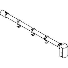 Stabilizátor 90° Kermi Diga SSS90 120 cm stříbrný vysoký lesk
