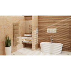 Těleso koupelnové trubkové Isan Miro 1500 x 600 mm, 680 W, pravé, elektrické s regulátorem Mini PW, sněhově bílá RAL 9016