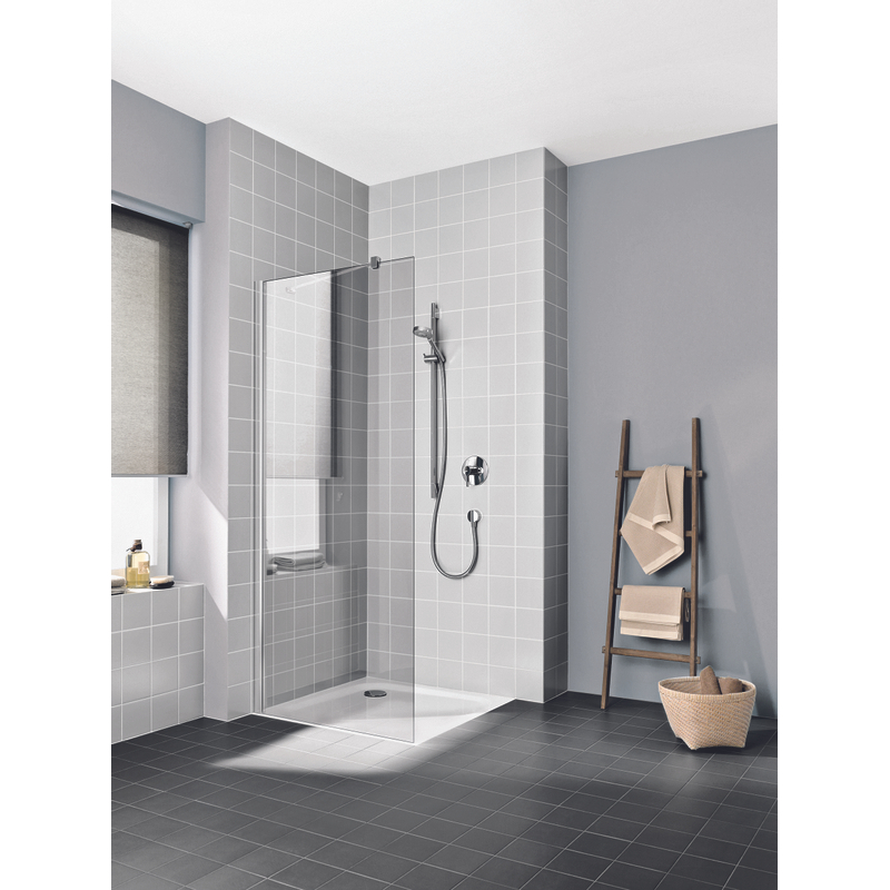 Sprchový kout Plano Davos Plus Walk-in stříbrný/sklo 110 x 200 cm