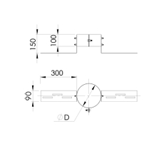 Krokvový držák Almeva DW 25 / 200
