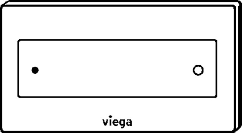 Ovládací deska Viega 8332.1 VfS12 pochromovaný plast.