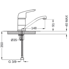 Umyvadlová, otočná, stojánková, páková baterie Plano Bern