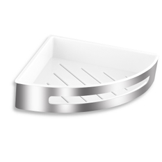 Sprchová polička rohová nerezová velká