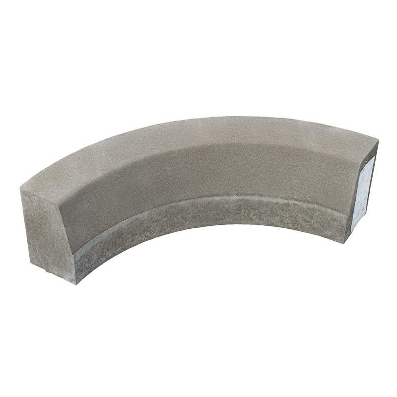 Obrubník silniční betonový Best Mono II poloměr R0,5 vnitřní, výška 25 cm, přírodní betonová