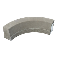 Obrubník silniční betonový Best Mono II poloměr R0,5 vnitřní, výška 25 cm, přírodní betonová