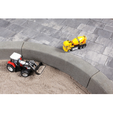 Obrubník silniční betonový Best Mono II poloměr R0,5 vnitřní, výška 25 cm, přírodní betonová