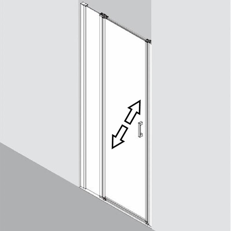 Jednokřídlé otvírací dveře Plano Davos Plus bílé/sklo 110 x 200 cm