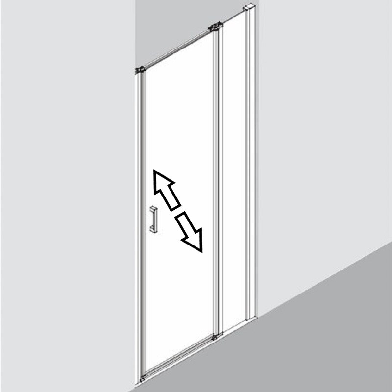 Jednokřídlé otvírací dveře Plano Davos Plus Pravé bílé/sklo 110 x 200 cm