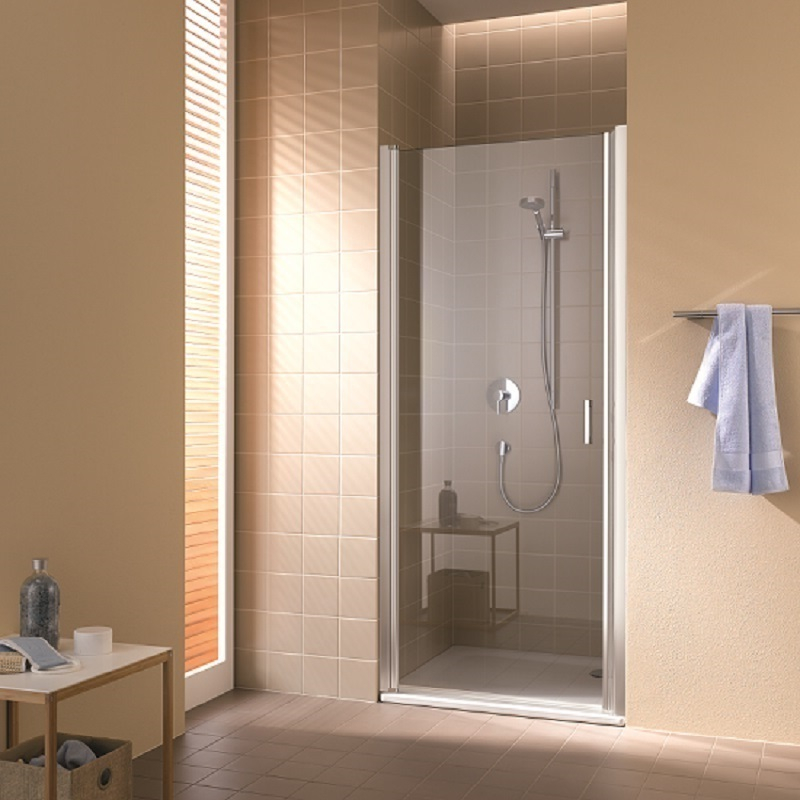Jednokřídlé otvírací dveře Plano Davos Plus Levé bílé/sklo 85 x 200 cm