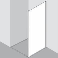 Boční stěna Plano Davos Plus stříbrné/sklo 35 x 200 cm