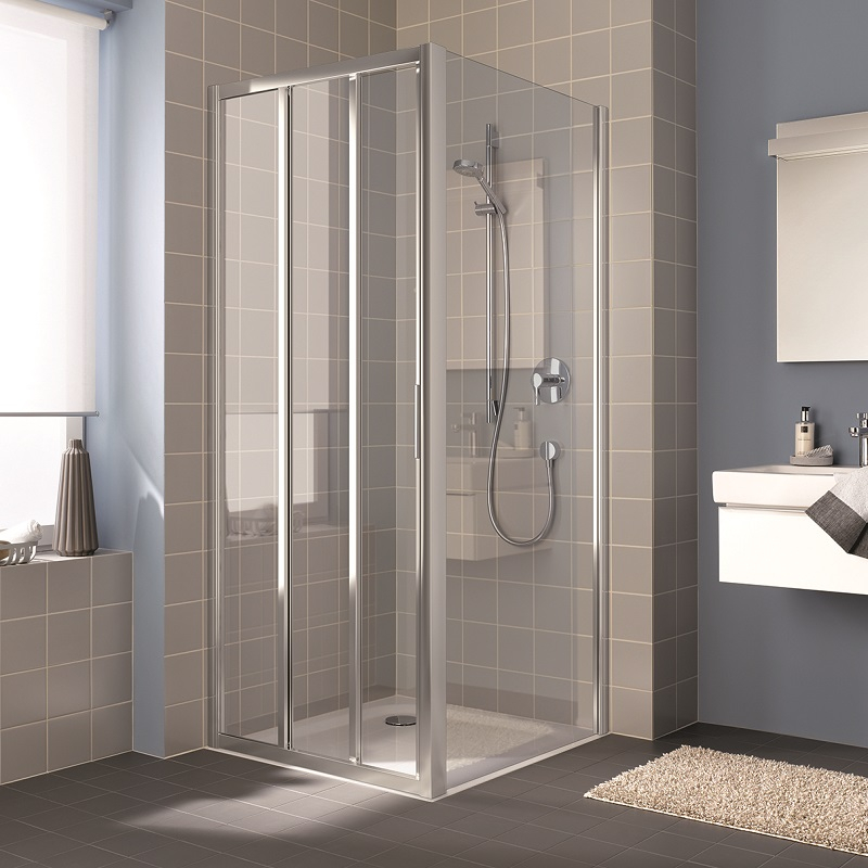 Boční stěna Plano Davos Plus stříbrné/sklo 70 x 200 cm