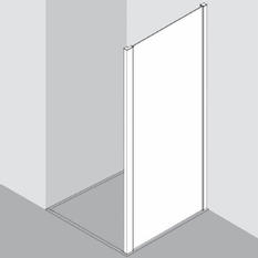 Boční stěna Plano Davos Plus stříbrné/sklo 70 x 200 cm