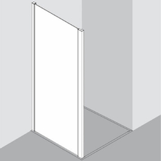 Boční stěna Plano Davos Plus bílé/sklo 85 x 200 cm