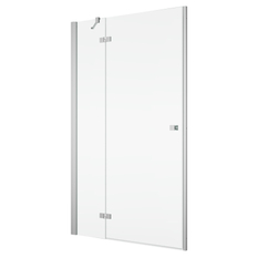 Jednokřídlé dveře Geneve New - panty vlevo / 1 strana rohového vstupu 800 x 2000 mm, aluchrom/sklo čiré
