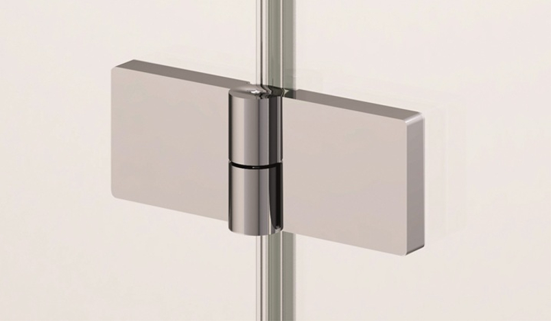 Jednokřídlé dveře Geneve New - panty vpravo / 1 strana rohového vstupu 1000 x 2000 mm, aluchrom/sklo čiré