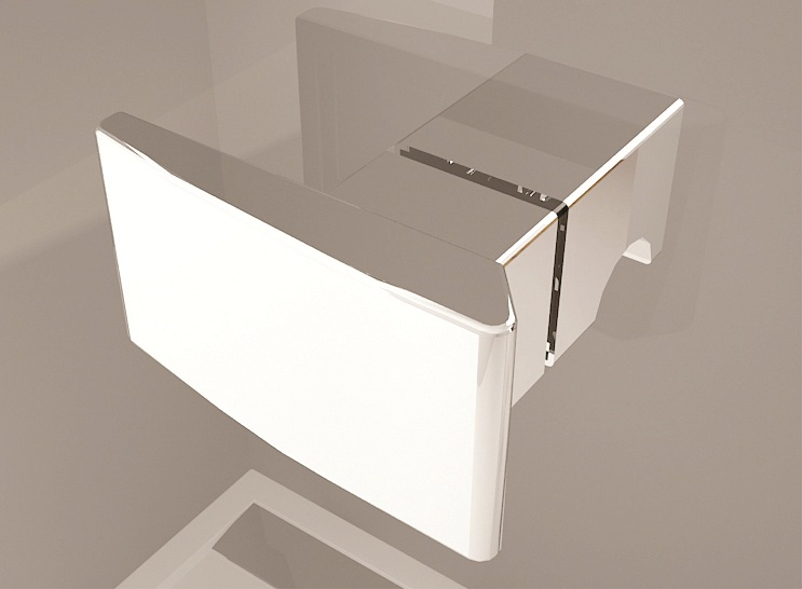 Jednokřídlé dveře Geneve New - panty vpravo / 1 strana rohového vstupu 1000 x 2000 mm, aluchrom/sklo čiré
