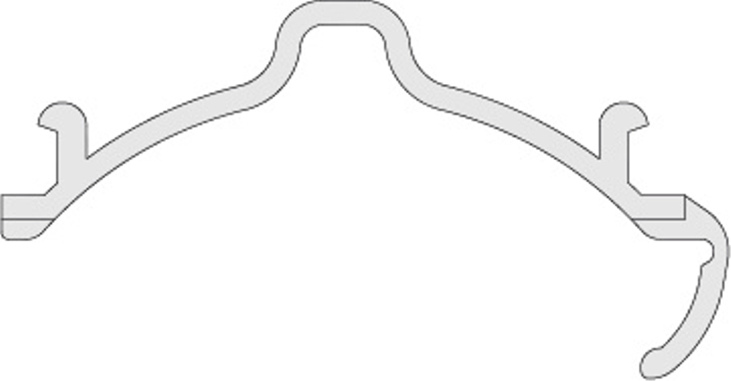 Profil stírací svislý Kermi Davos/Cada 4701, levý/pravý, kratší verze, 2000 mm