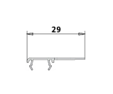 Profil stírací svislý Kermi Davos/Cada/ Liga 4628M29, univerzální, 2000 mm